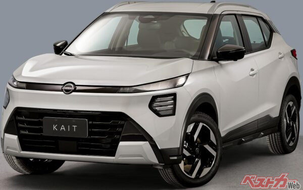 ボディパネルやウィンドウ形状は従来型キックスと共通するが、フロントフェイスを一新することで、まったく異なるモデルとして高い完成度に仕上がっている