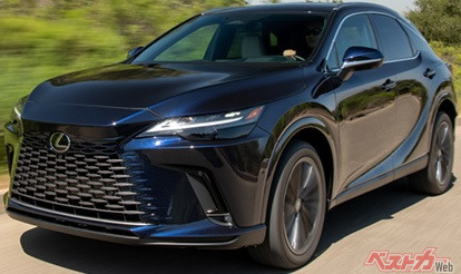 RX500hとRX450h+、RX350hのAWD車には、Dynamic Rear Steering（DRS）が設定されている