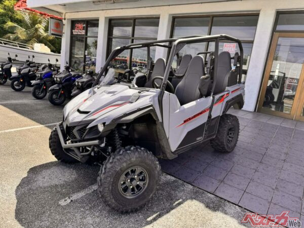 こちらは850ccのYAMAHA Wolverine X4（ヤマハ ウルヴァリンX4）。RMAXという1000ccのモデルもある