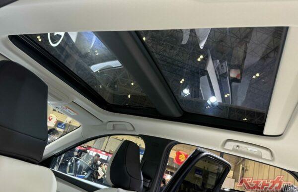 寝転んでサンルーフを見上げても柱が邪魔にならない設計は素直にお見事