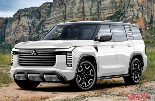 2026年秋登場予定。トライトンのラダーフレームや足回りを活用し、ヘビーデューティな本格派クロカンSUVとして、パジェロの名にふさわしい内容が期待できる。2.4Lクリーンディーゼルを搭載する（ベストカー編集部作成の予想CG）