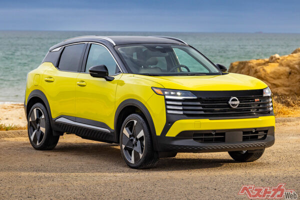 2026年秋デビューの新型日産 キックス。フロントマスクはヘッドライトが特徴的で質感が高い