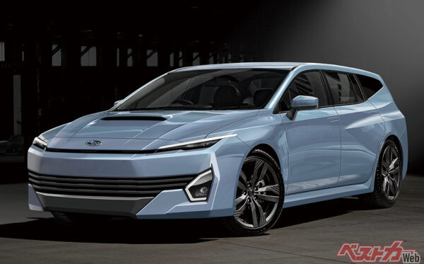 2026年秋デビューの新型スバル レヴォーグ。全幅は日本で使いやすいギリギリのサイズと言える1820mmに(ベストカー編集部作成の予想CG)