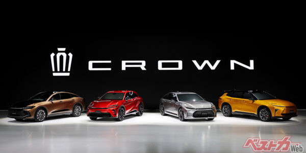 クラウンは2022年に4車形を同時発表。クロスオーバー、スポーツ、セダンの順で発売。2025年にエステートが加わった