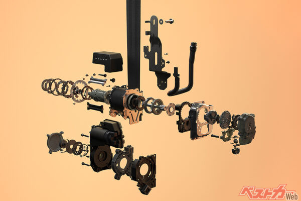 マルチアダプティブ・シートベルトの内部構造。よりきめ細かい制御が可能になる