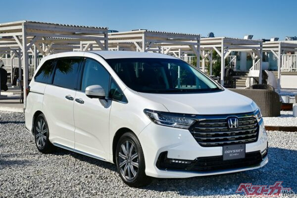 5代目オデッセイ。2023年に一部改良され国内販売が再開された