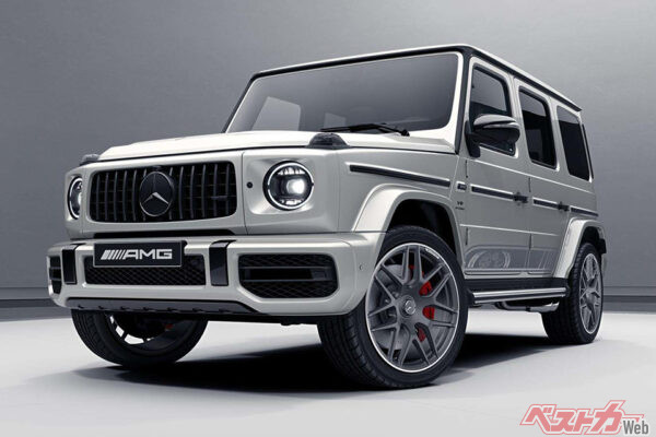 清水草一氏はベンツ Gクラスをチョイス。かわいい丸目にたくましいボディはまさに熊。清水氏的にはジムニーは子熊のイメージ