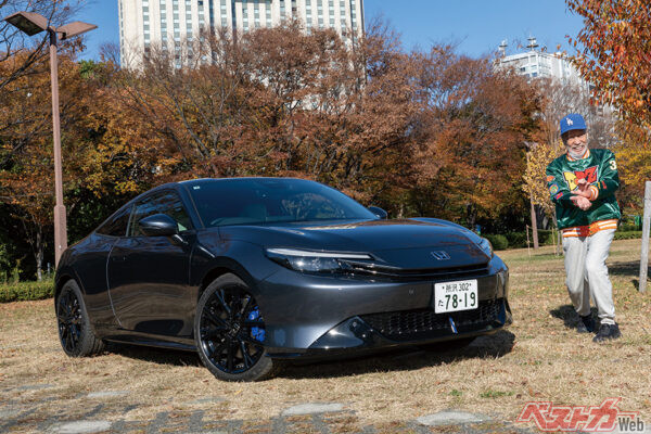 2025年9月に登場したホンダ プレリュード。実に24年ぶりの復活となる。喜びのあまり思わず「かめはめ波」を出すテリーさん