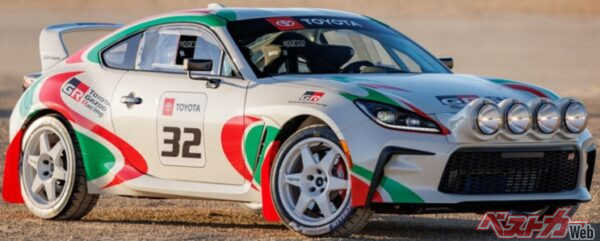 SEMAショー2024に登場した、次世代ラリーマシンのコンセプトカー。GR86ベースに4WDを搭載したマシンだった