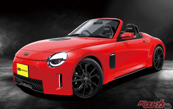 初代を彷彿とさせるエクステリアは好感度大。ホイールアーチとバルクヘッド間が長いのがFRたる由縁だ（ベストカー編集部作成の予想CG）