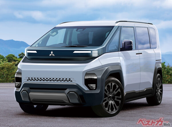 ベストカー編集部が作成した三菱 デリカD：6の予想CG。D：Xコンセプトのデザインが好評で、次期デリカのデザインもこの方向になりそうだ。悪路に強いミニバンは健在