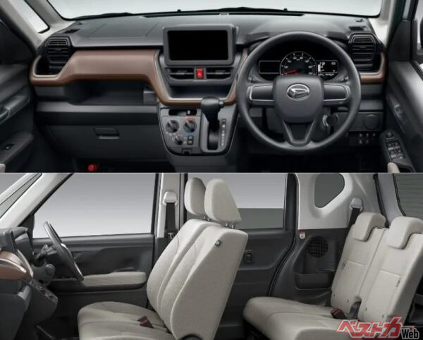 Lグレードのインパネと室内。機能性重視しつつも凝ったデザインのインパネ、いいですね！