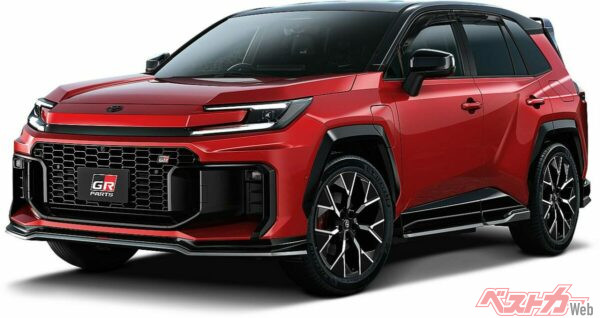 専用のエアロパーツセットを装着した新型RAV4 GR-SPORT