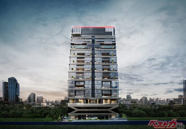 ポルシェ・デザイン・タワー・バンコク。バンコクのトンロー地区に建設中