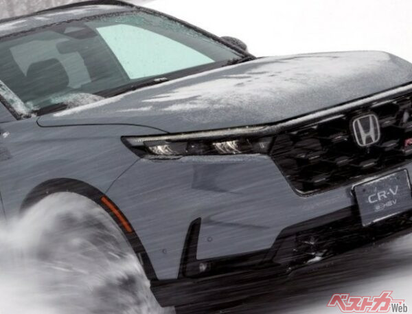 新型CR-V雪上試乗!　鷹栖テストコースで4WD性能を試す!!　しっかり曲がって超楽しい!!　走りは感動レベルだった!!!