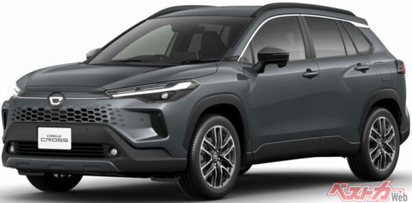 カローラクロスハイブリッド。2021〜2024年登録の個体であれば、200万円台を狙うことができる