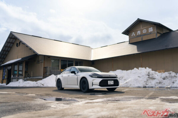 白馬八方温泉を訪問したクラウンFCEV