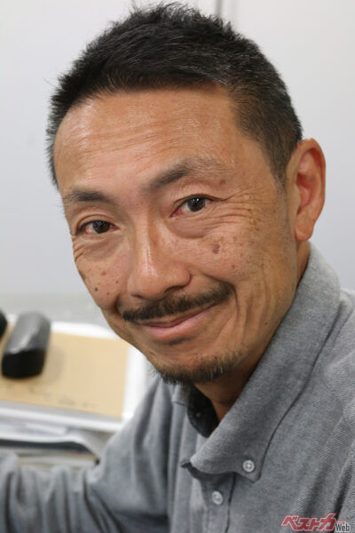 ベストカーきってのコワモテである現在の梅木。一時期体重が激増したが、減量して精悍さと健康を手に入れた