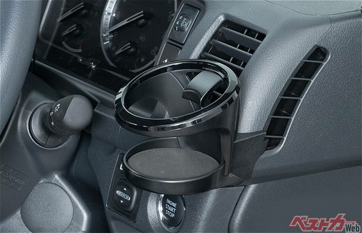 Obsessive Hiace-Specific Drink Holder: Clears Even the Turn Signal Stalk!