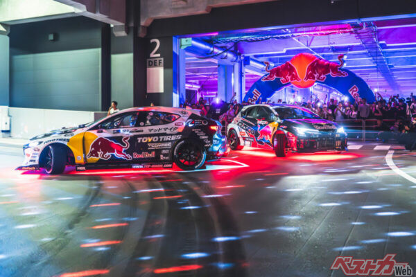 スロープで最高のドリフトパフォーマンスを披露したマッドマイク選手と 箕輪大也選手 (Kunihisa Kobayashi / Red Bull Content Pool )