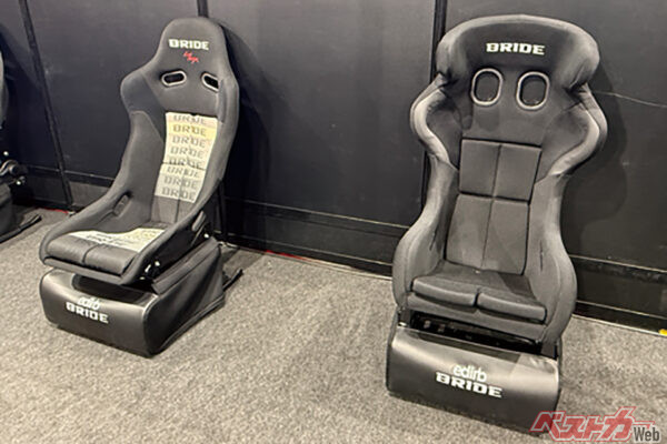 ブリッド初のFIA規格取得モデルHYPER II（右）とZETA IV NURMAN（左）