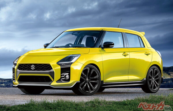 情報が途絶えている次期スイフトスポーツは、いったいいつ登場するのか？　大ヒット車だけに登場はするはずだが……（ベストカー編集部作成の予想CG）