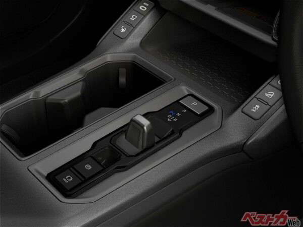 RAV4 Zのシフトレバー。一方向操作はトヨタ車初だ