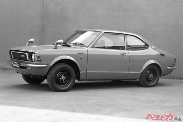 2代目カローラクーペに115psを発揮するセリカ用1.6L・DOHCエンジンを搭載したスポーツモデルがレビン。いわゆるTE27だ