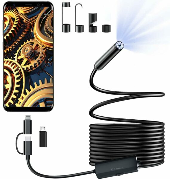 スマホと繋げるファイバースコープ。2000～3000円台で手に入る（画像：Amazon）