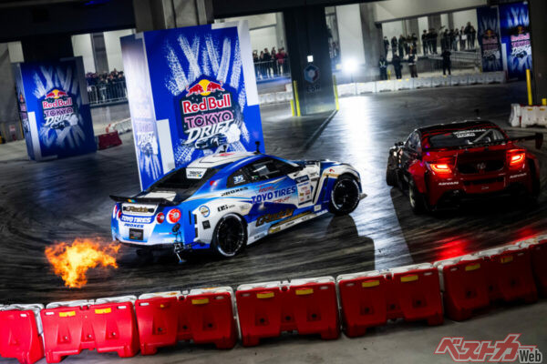 トーヨータイヤのPROXES35周年を記念してD1グランプリでチャンピオンを獲得した1000psの魔改造R35GT-Rが一夜限りの復活(Jason Halayko / Red Bull Content Pool)