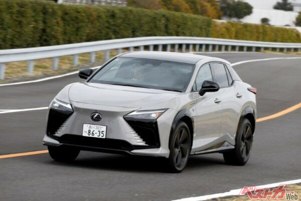 ハイパワーBEVのレクサスRZ550e。動力性能はもっとも高かった