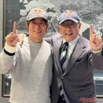 勝田貴元選手、モリゾウさんに優勝報告！　2人で笑顔炸裂!?　なにやらキャップにエピソードあり!? そしてカッレ選手へのアツい思いも