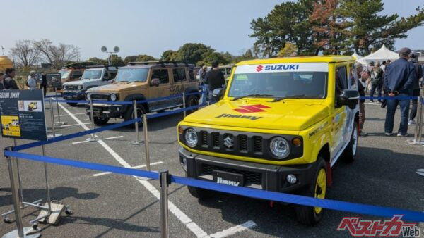 イベントは静岡県湖西市（ジムニーを生産するスズキ湖西工場がある）の「ボートレース浜名湖 対岸駐車場」で開催された