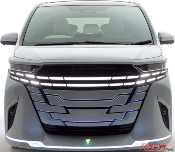 三層構造のフロントフェイス。メッキではなく面構成で存在感を作る新しいモデリスタデザインだ