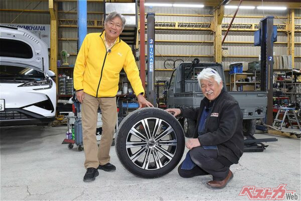 アルミホイールはバランスウェイトの少なさからも精度の高さがうかがわれた。持った感じも軽い印象