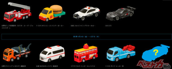 上段は第1弾のラインアップ。下段は第2弾