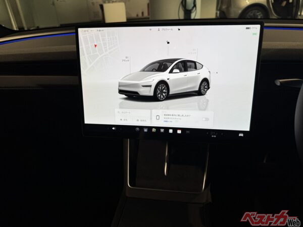 16インチのタッチスクリーンを採用。モデルYから変更なし