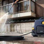 車庫に水道も電源もない！ そんな場所での洗車にはタンク式のコードレス高圧洗浄機が超便利!!