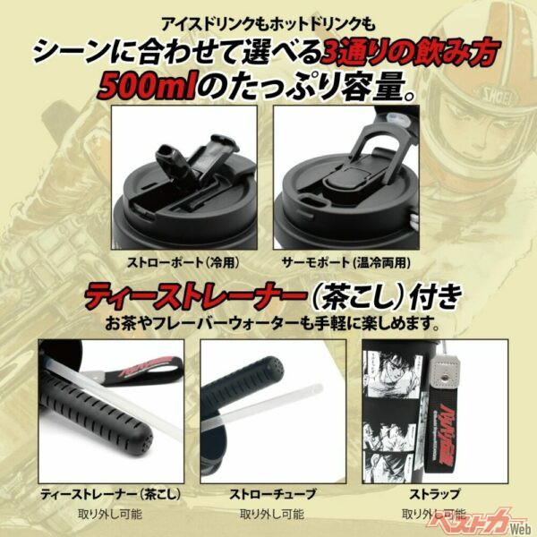 3通りの飲み方に対応する高い機能性