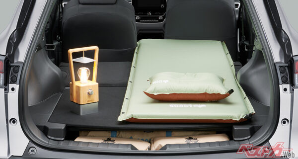 アクセサリのラゲージアクティブボックス。これを装着することで、ラゲージルームにフラットなスペースを生みだす。2万8050円(税込)