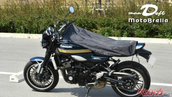 装着すればおよそ20度もシートの温度を下げてくれる。画像はカワサキ Z900RSに装着した例