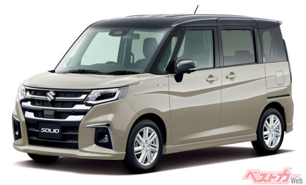 スズキ ソリオ（192万6100～264万8800円）。1.2Lマイルドハイブリッドを搭載。2025年の改良でドライバビリティ向上