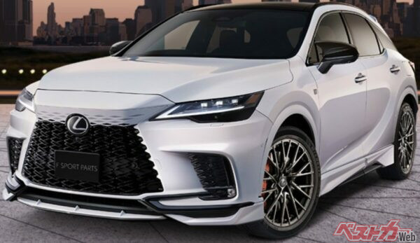 レクサスRXも高額査定が期待できる一台。おすすめは、ガソリン仕様の350スポーツにTRDエアロを装着した仕様だ