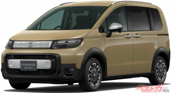 ホンダ「フリード」。シンプルで飽きのこないタイムレスデザインを採用が魅力のモデルだ（写真はe:HEVクロスター）