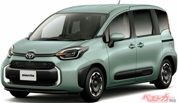 トヨタ「シエンタ」。2024年5月の一部改良で、スマホをキーとして使用できるデジタルキーや外部給電アタッチメントがメーカーオプションで設定された