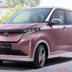 近々マイチェンを予定している日産サクラを先行公開！　リーフのような顔と水面乃桜のボディカラーが凄すぎた！