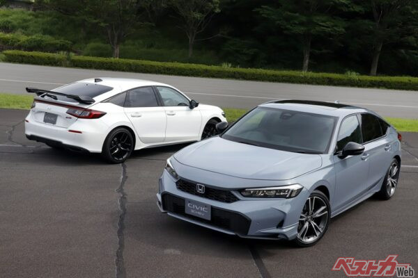 RSやタイプRでなくともしっかりホンダの走りを味わえるシビック e:HEV(価格:409万4200~440万3300円)