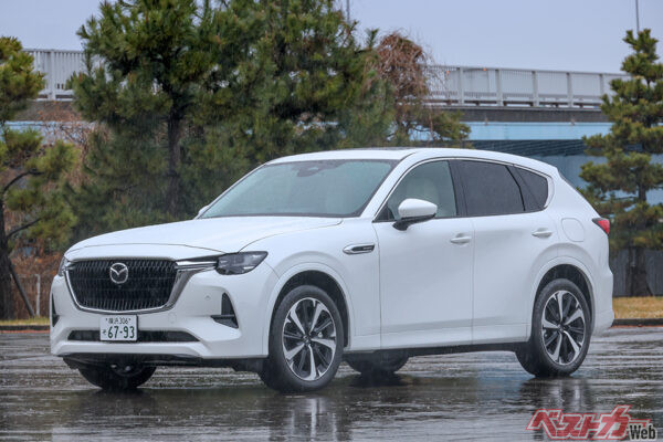 マツダ CX-60（326万7000～646万2500円）。今回試乗したのは2.5L直4・NA＋PHEVのモデル