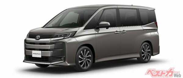 商品改良を実施したトヨタ ノア（S-Z・2WD・7人乗り。新色のアーバンロック）