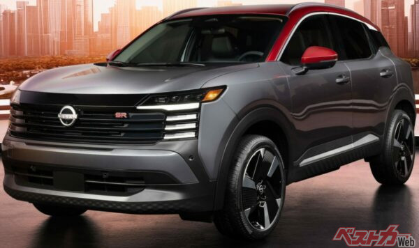 エクステリアデザインを大きく変えてきた北米向け新型キックス。日本仕向けは追浜工場で生産が立ち上げられる見込みだ